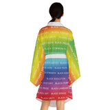 BLACK MAGIC RAINBOW WHITE KIMONO