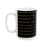 BLACK MAGIC - BLACK GOLD CERAMIC MUG BLACK 11oz, 15oz