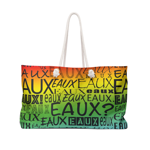 EAUX - BLACK ON RAINBOW WEEKENDER BAG