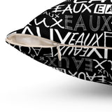 EAUX WHITE THROW PILLOW