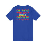 BLACK GAY PROUD UNISEX V-NECK T-SHIRTS