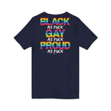 BLACK GAY PROUD AF V-NECK T-SHIRTS