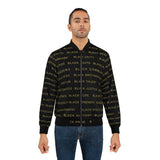 BLACK MAGIC - BLACK GOLD AOP MEN'S BOMBER JACKET