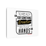 REACH FOR SOMETHING BLACK GOLD CANVAS ART