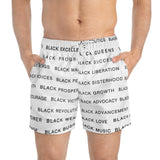 BLACK MAGIC - BLACK LETTERS SWIM TRUNKS