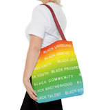 BLACK MAGIC RAINBOW WHITE  TOTE BAG