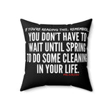 SPRING CLEANING THROW PILLOW