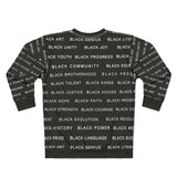 BLACK MAGIC WHITE LETTERS AOP UNISEX SWEATSHIRT
