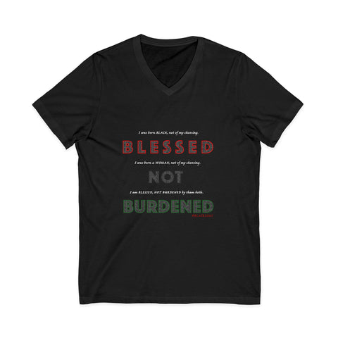 BLACK WOMAN RBG UNISEX V-NECK T-SHIRTS