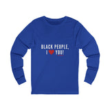 BLACKITY BLACK - WHITE UNISEX LONG SLEEVE T-SHIRT