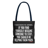 HELP THEM PACK TOTE BAG