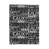 EAUX WHITE PLUSH BLANKET