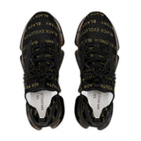 BLACK MAGIC - BLACK GOLD MESH SNEAKERS