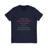BLACK WOMAN RBG UNISEX V-NECK T-SHIRTS