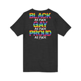 BLACK GAY PROUD AF V-NECK T-SHIRTS