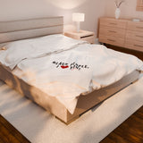 BLACK PEOPLE I LOVE YOU - BLACK PLUSH BLANKET