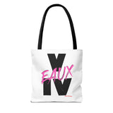 V EAUX IV - BLACK W/ PINK EAUX TOTE BAG