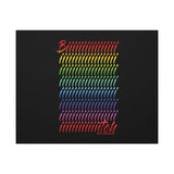 BIIIIIITCH RAINBOW CANVAS ART