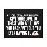 GIVE YOUR LOVE CANVAS ART