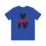 V EAUX IV - BLACK W/ RED EAUX UNISEX SHORT SLEEVE T-SHIRT