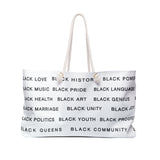 BLACK MAGIC - BLACK LETTERS WEEKENDER BAG