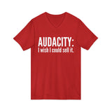 Audacity_white UNISEX V-NECK T-SHIRT