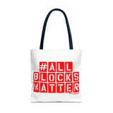 #AllBlocksMatter Tote Bag - Empowering AOP Design for Activism