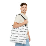 BLACK MAGIC - BLACK LETTERS TOTE BAG