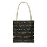 BLACK MAGIC - BLACK GOLD TOTE BAG