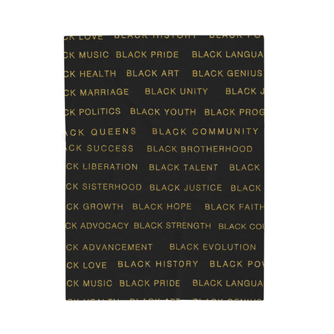 BLACK MAGIC - BLACK GOLD PLUSH BLANKET