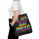 BLACK GAY PROUD TOTE BAG