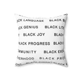 BLACK MAGIC - BLACK LETTERS THROW PILLOW