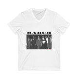 MARCH - BLACK UNISEX V-NECK T-SHIRT