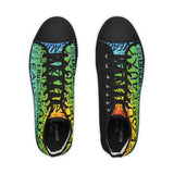 EAUX BLACK ON RAINBOW HI-TOP SNEAKERS WHITE SOLE