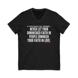 DIMINISHED FAITH UNISEX V-NECK T-SHIRT