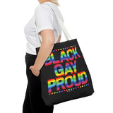 BLACK GAY PROUD TOTE BAG