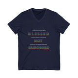 BLACK WOMAN RAINBOW UNISEX V-NECK T-SHIRT