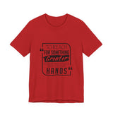 REACH FOR SOMETHING - BLACK RED UNISEX SHORT SLEEVE T-SHIRT