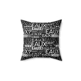EAUX WHITE THROW PILLOW