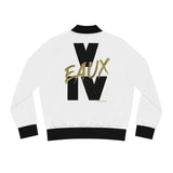 V EAUX IV - BLACK W/ GOLD EAUX  AOP WOMEN'S BOMBER JACKET