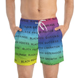 BLACK MAGIC RAINBOW BLACK SWIM TRUNK