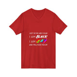 BLACK GAY FUP WHITE UNISEX V-NECK T-SHIRTS