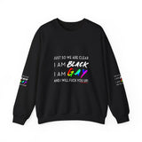 BLACK GAY FUP WHITE UNISEX SWEATSHIRTS