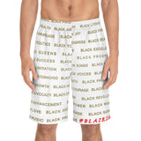 Cultural Empowerment Board Shorts - Stylish Swimwear for Celebrating Black Excellence