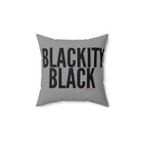 BLACKITY BLACK - BLACK THROW PILLOW