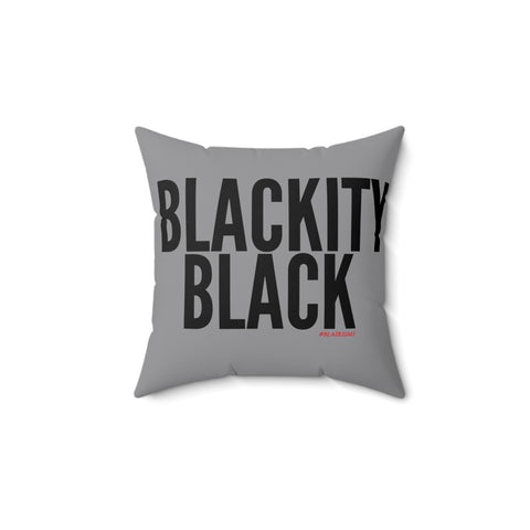 BLACKITY BLACK - BLACK THROW PILLOW