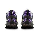 EAUX- WHITE ON MARDI GRAS MESH SNEAKERS