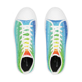 BLACK MAGIC RAINBOW WHITE HI TOP SNEAKERS WHITE SOLE