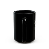 UPSIDE DOWN CERAMIC BLACK MUG 110Z, 15OZ