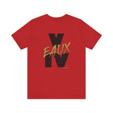 V EAUX IV - BLACK W/ GOLD EAUX UNISEX SHORT SLEEVE T-SHIRT